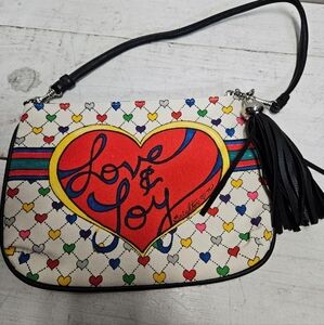 Love & Joy Brighton canvas handbag pouch purse in euc excellent used condition
